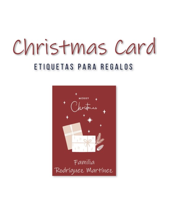 Navidad Etiquetas Christmas Card | Etiquetas Regalos Navidad