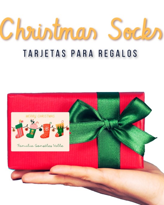 Navidad Etiquetas Christmas Socks Navidad Etiquetas Christmas Socks
