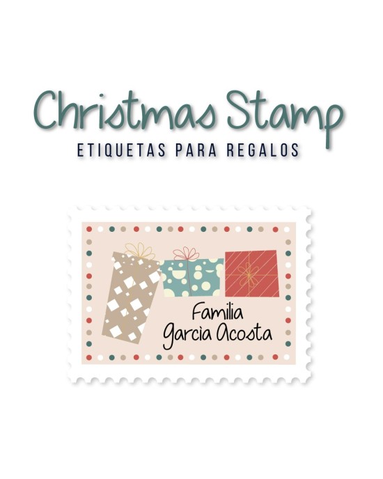 Navidad Etiquetas Christmas Stamp | Etiquetas Regalos Navidad