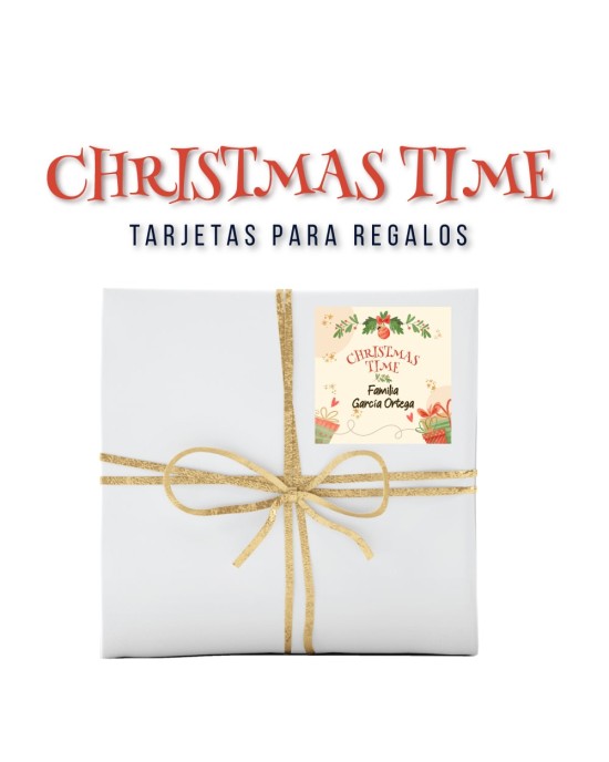 Navidad Etiquetas Christmas Time | Etiquetas Regalos Navidad