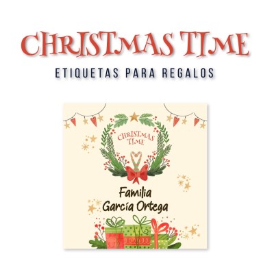 Navidad Etiquetas Christmas Time