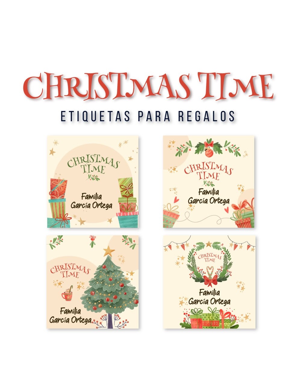 Navidad Etiquetas Christmas Time | Etiquetas Regalos Navidad Navidad Etiquetas Christmas Time | Etiquetas Regalos Navidad