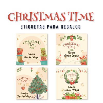 Navidad Etiquetas Christmas Time