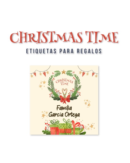 Navidad Etiquetas Christmas Time | Etiquetas Regalos Navidad