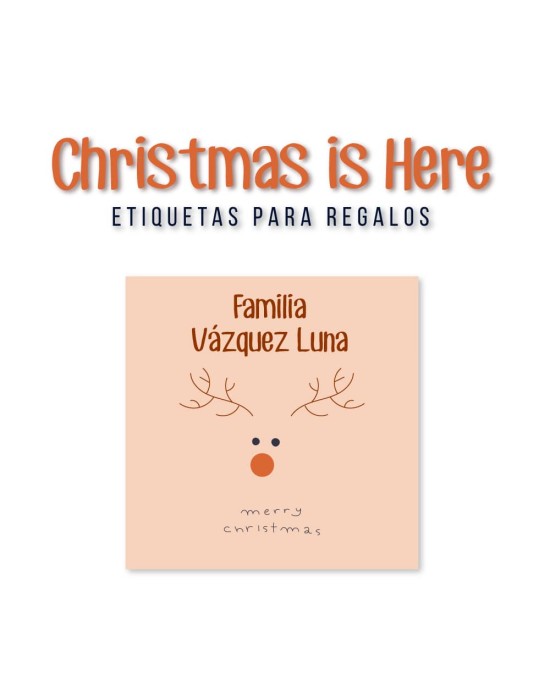 Navidad Etiquetas Christmas is Here | Etiquetas Regalos Navidad
