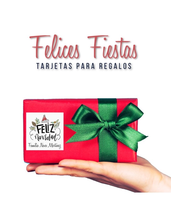 Navidad Etiquetas Felices Fiestas | Etiquetas Regalos Navidad