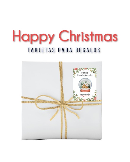 Navidad Etiquetas Happy Christmas | Etiquetas Regalos Navidad