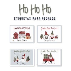 Navidad Etiquetas HoHoHo
