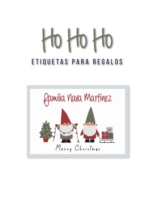 Navidad Etiquetas HoHoHo | Etiquetas Regalos Navidad