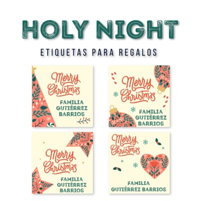 Navidad Etiquetas Holy Night Navidad Etiquetas Holy Night