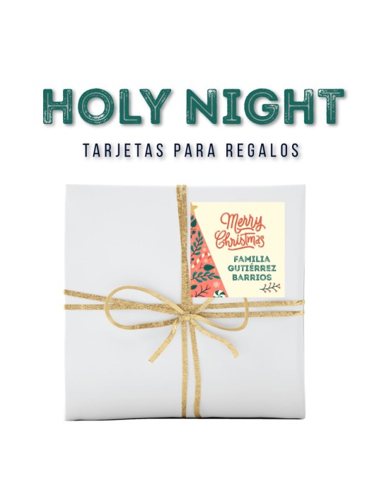 Navidad Etiquetas Holy Night | Etiquetas Regalos Navidad