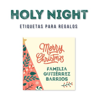 Navidad Etiquetas Holy Night