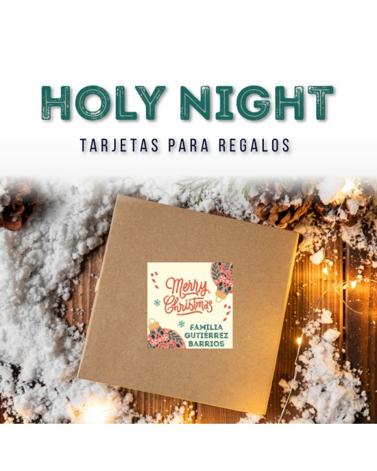 Navidad Etiquetas Holy Night | Etiquetas Regalos Navidad