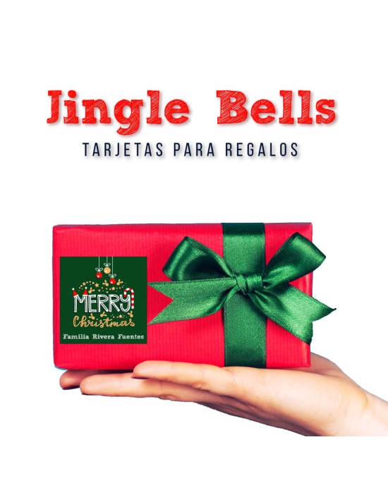 Navidad Etiquetas Jingle Bells | Etiquetas Regalos Navidad