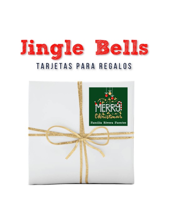 Navidad Etiquetas Jingle Bells | Etiquetas Regalos Navidad