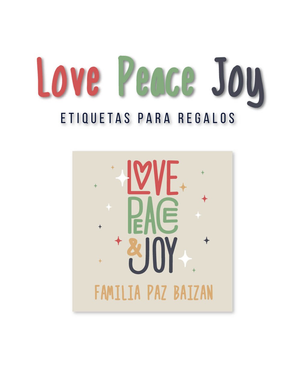 Navidad Etiquetas Love Peace Joy | Etiquetas Regalos Navidad Navidad Etiquetas Love Peace Joy | Etiquetas Regalos Navidad