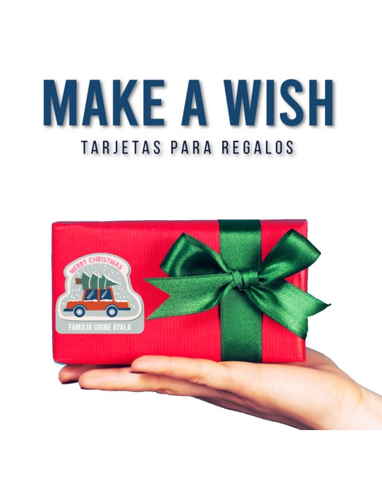Navidad Etiquetas Make a Wish | Etiquetas Regalos Navidad