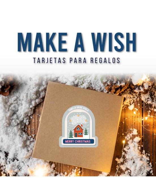 Navidad Etiquetas Make a Wish | Etiquetas Regalos Navidad