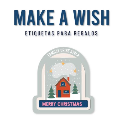Navidad Etiquetas Make a Wish