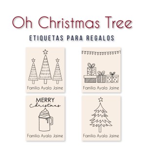 Navidad Etiquetas Oh Christmas Tree