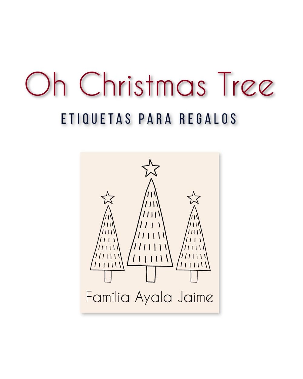 Navidad Etiquetas Oh Christmas Tree | Etiquetas Regalos Navidad