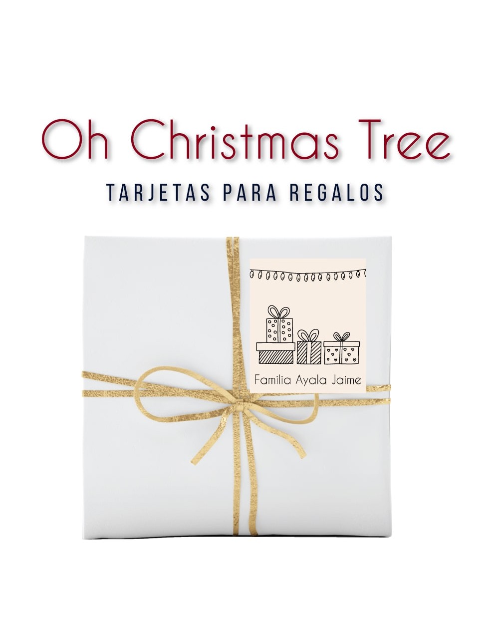 Navidad Etiquetas Oh Christmas Tree | Etiquetas Regalos Navidad