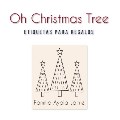 Navidad Etiquetas Oh Christmas Tree
