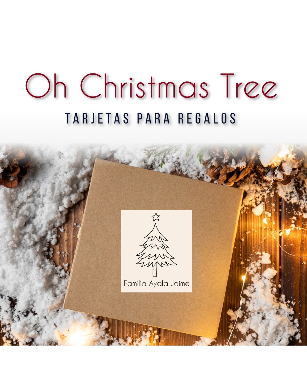 Navidad Etiquetas Oh Christmas Tree | Etiquetas Regalos Navidad