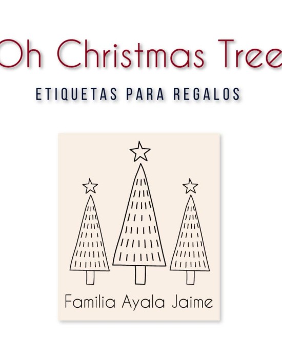 Navidad Etiquetas Oh Christmas Tree