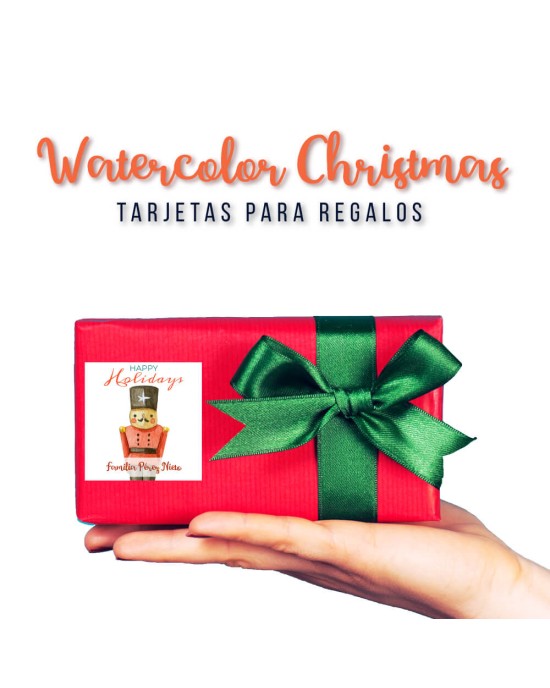 Navidad Etiquetas Watercolor Christmas | Etiquetas Regalos Navidad