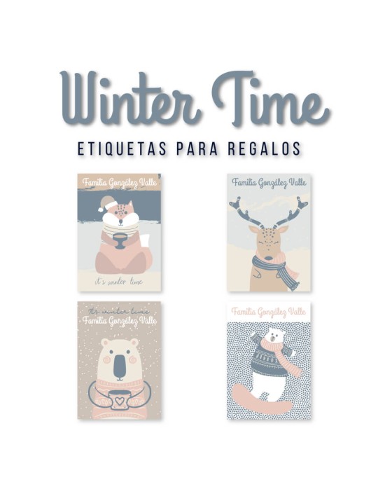 Navidad Etiquetas Winter Time | Etiquetas Regalos Navidad
