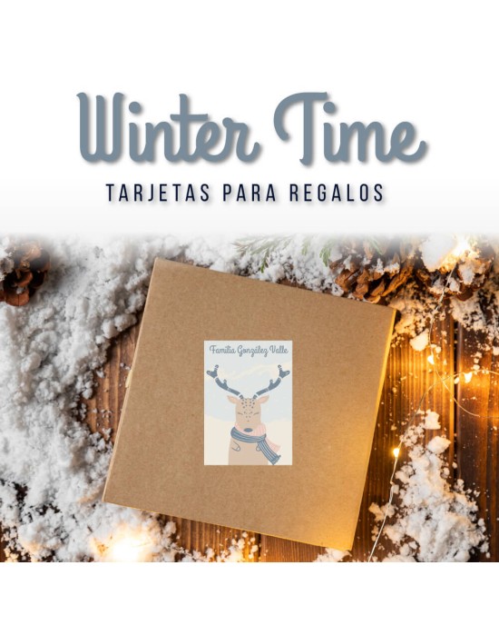 Navidad Etiquetas Winter Time | Etiquetas Regalos Navidad