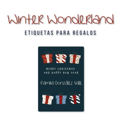 Navidad Etiquetas Winter Wonderland