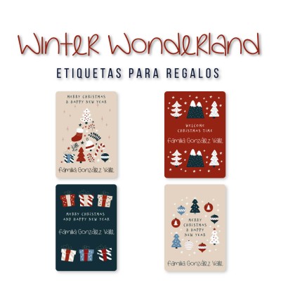 Navidad Etiquetas Winter Wonderland