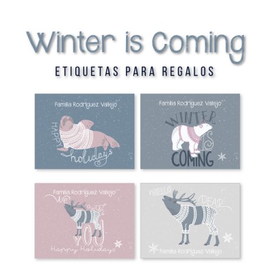 Navidad Etiquetas Winter is Coming Navidad Etiquetas Winter is Coming