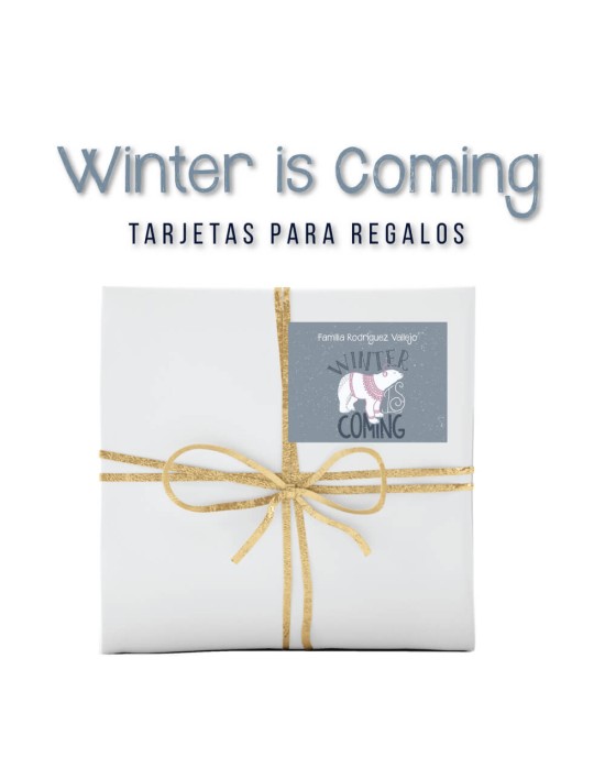 Navidad Etiquetas Winter is Coming | Etiquetas Regalos Navidad