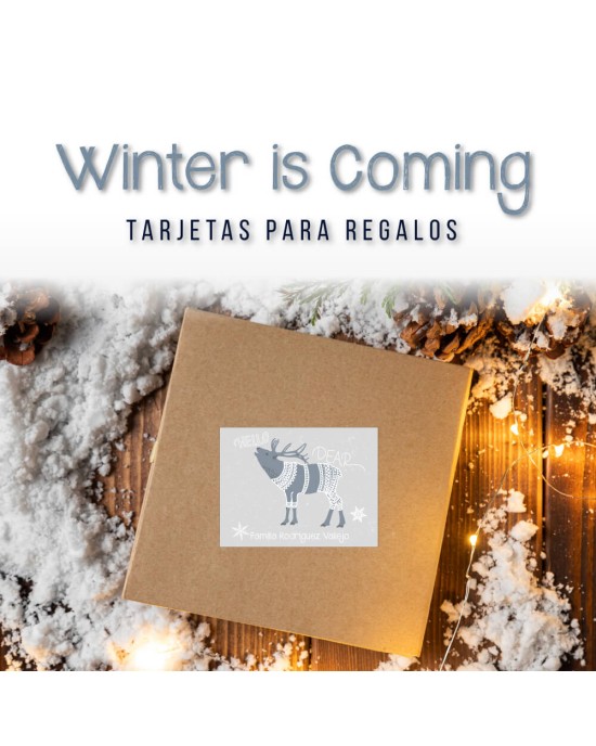 Navidad Etiquetas Winter is Coming | Etiquetas Regalos Navidad