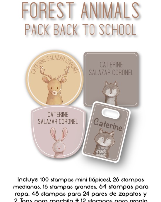 Pack Back to School Forest Animals