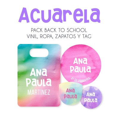 Pack Back to School Acuarela