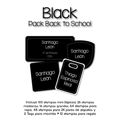 Pack Back to School Black