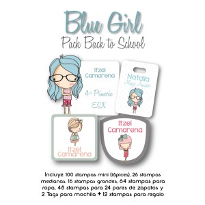 Pack Back to School Blue Girl