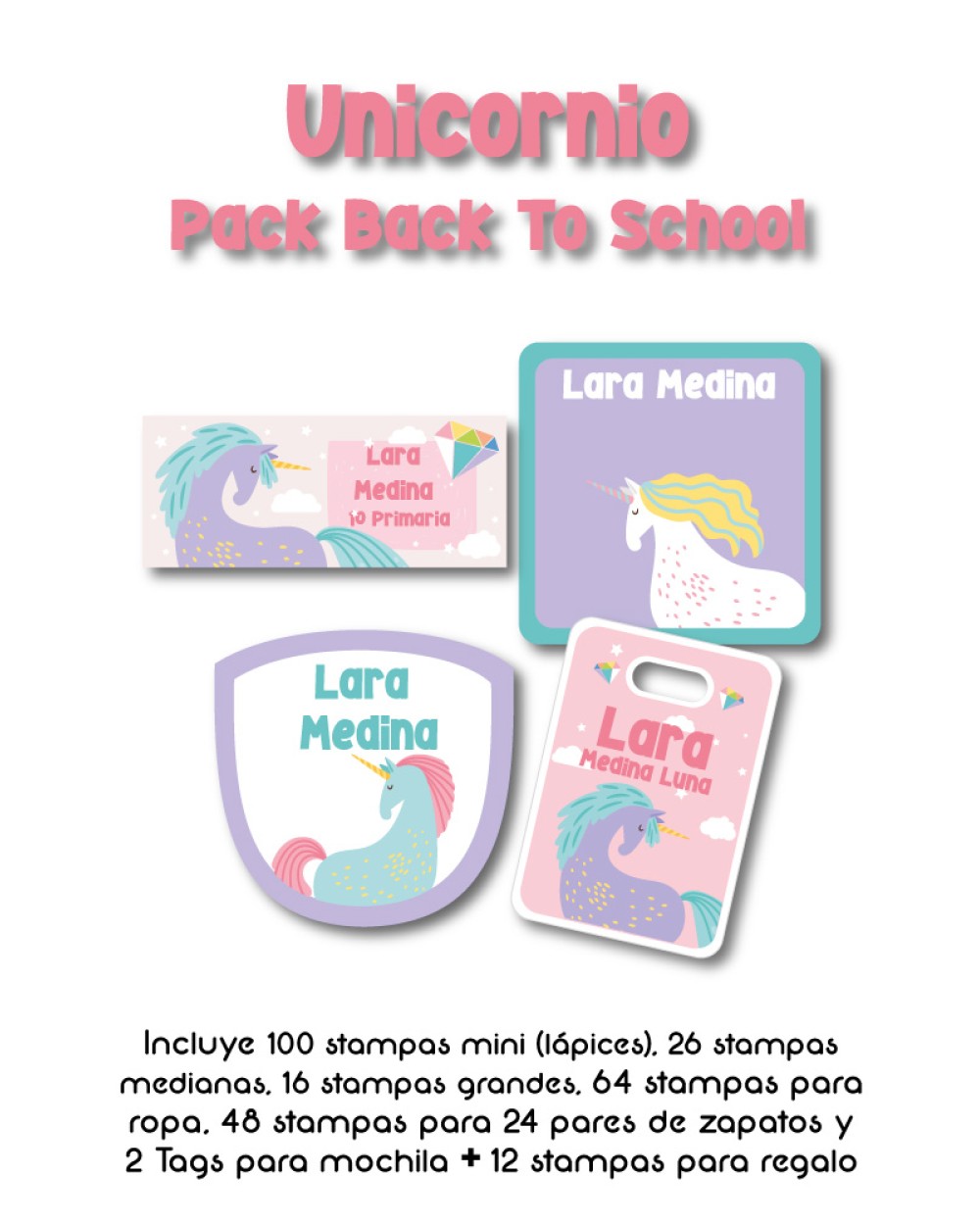 Pack Back to School Unicornio-Pack Back To School Pack Back to School Unicornio-Pack Back To School