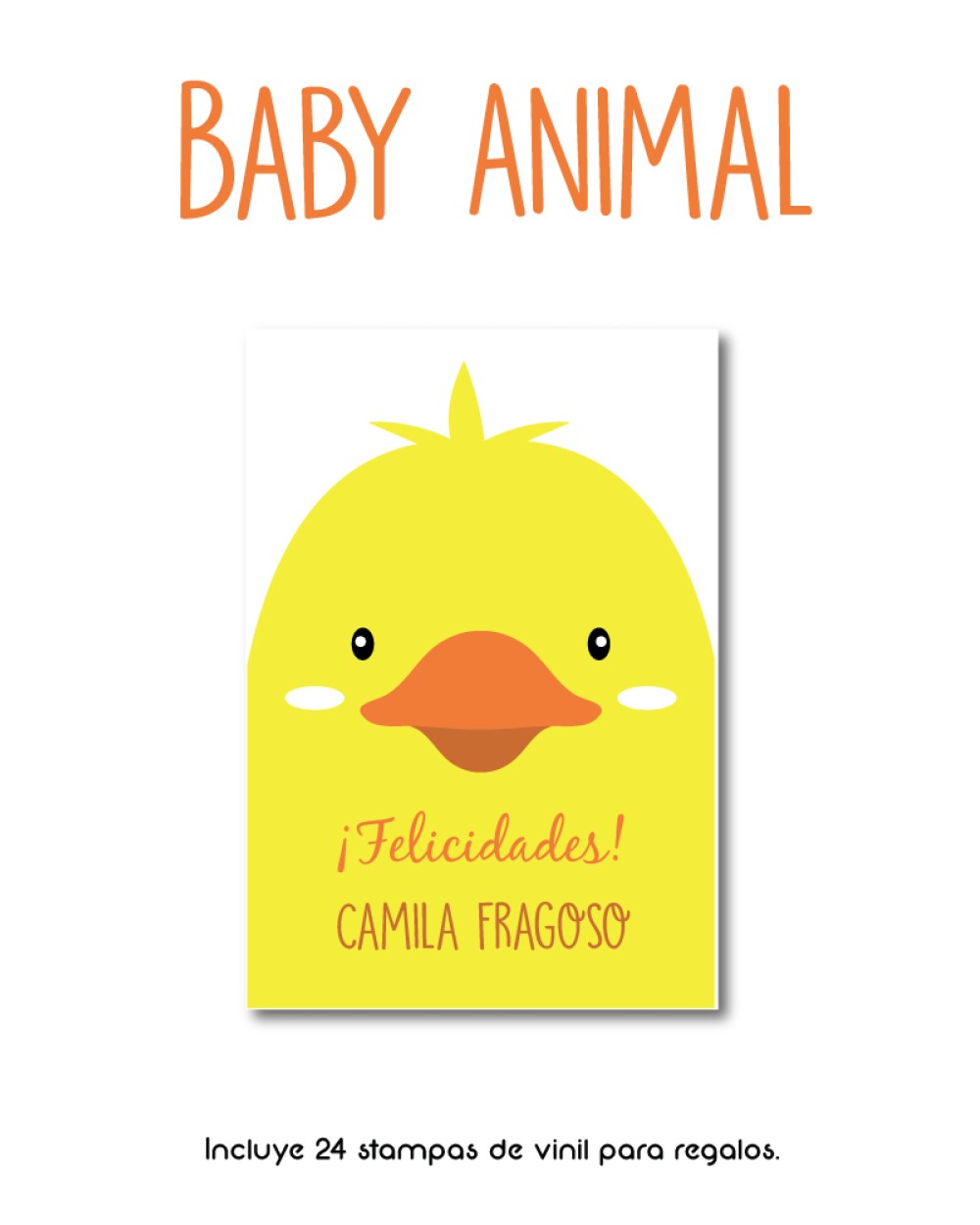 Paquete de etiquetas para Regalo Baby Animal - Etiquetas Para Regalos