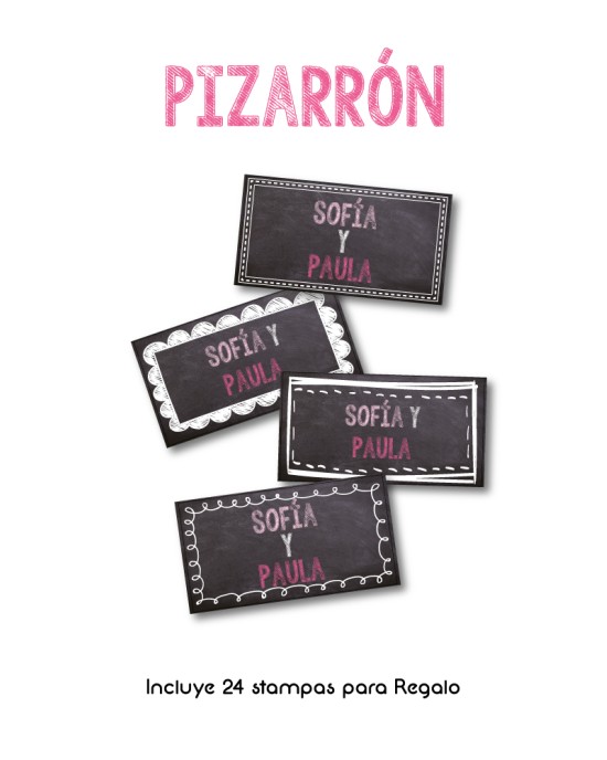 Paquete de etiquetas para Regalo Pizarrón - Etiquetas Para Regalos