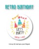 Paquete de etiquetas para Regalo Retro Birthday - Etiquetas Para Regalos