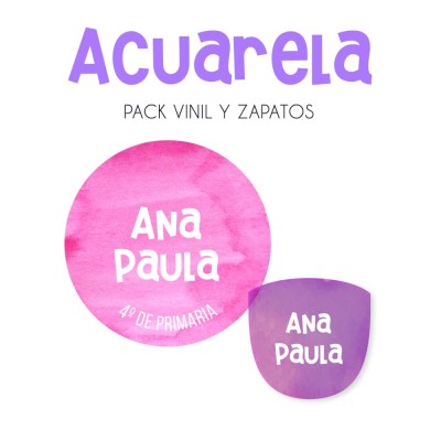 Pack Escuela y Zapatos Acuarela