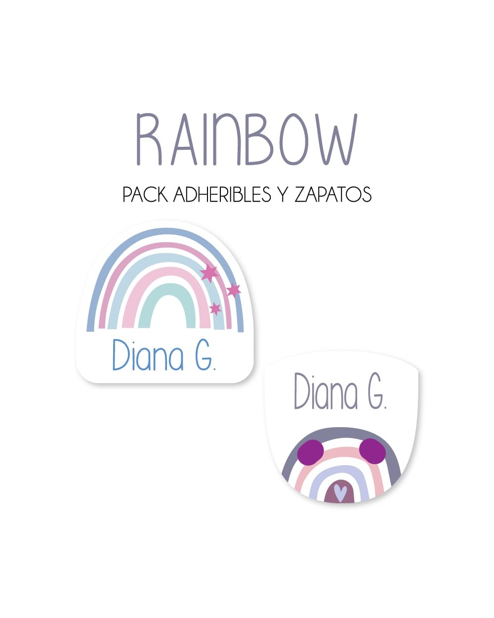 Pack Escuela y Zapatos Rainbow | Pack Adheribles y Zapatos Pack Escuela y Zapatos Rainbow | Pack Adheribles y Zapatos