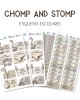 Escuela Adheribles Chomp and Stomp | Etiquetas Para Escuela