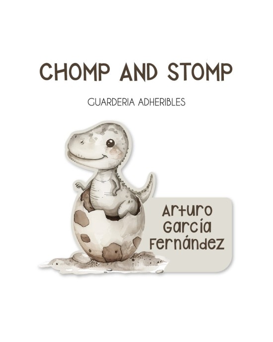 Guarderia Chomp and Stomp | Etiquetas Para Guarderia