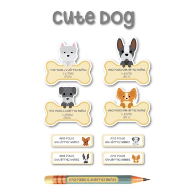 Escuela Adheribles Cute Dog Escuela Adheribles Cute Dog